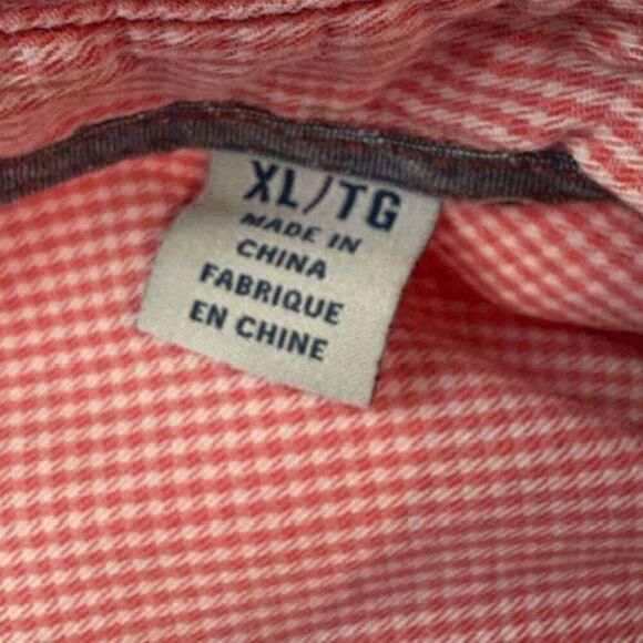 Tommy Bahama Men's Plaid Button Down Shirt Pink White Size XL - Picture 3 of 7